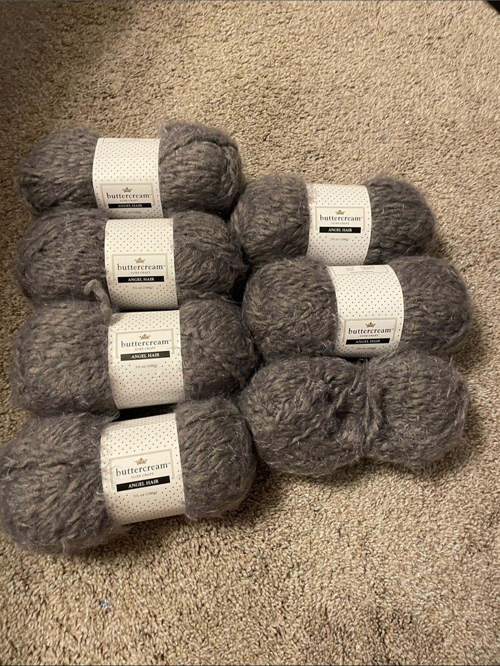 Charcoal gray angle hair yarn bundle
